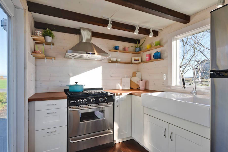 Custom Mobile Tiny House With Large Kitchen And Two Lofts