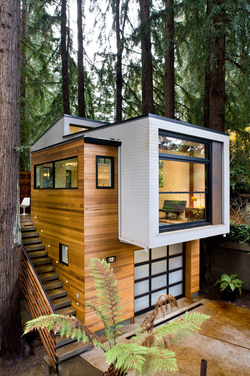 Custom Modern  Small  House  in the Forest California 1 