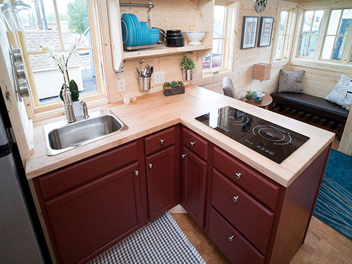 Tiny Kitchen With Induction Cooktop