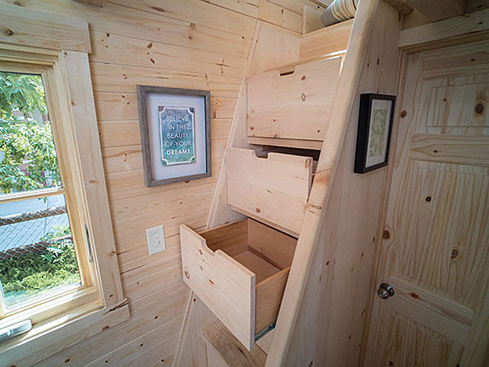 Tiny House with Storage under the Stairs