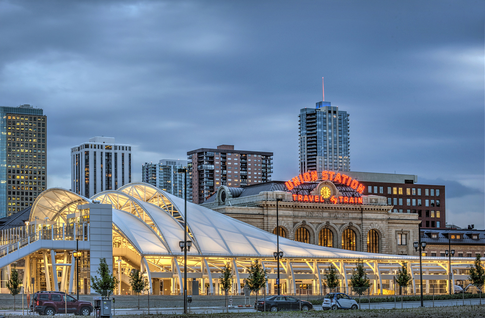 Downtown Denver Modern Commuter-Rail Station