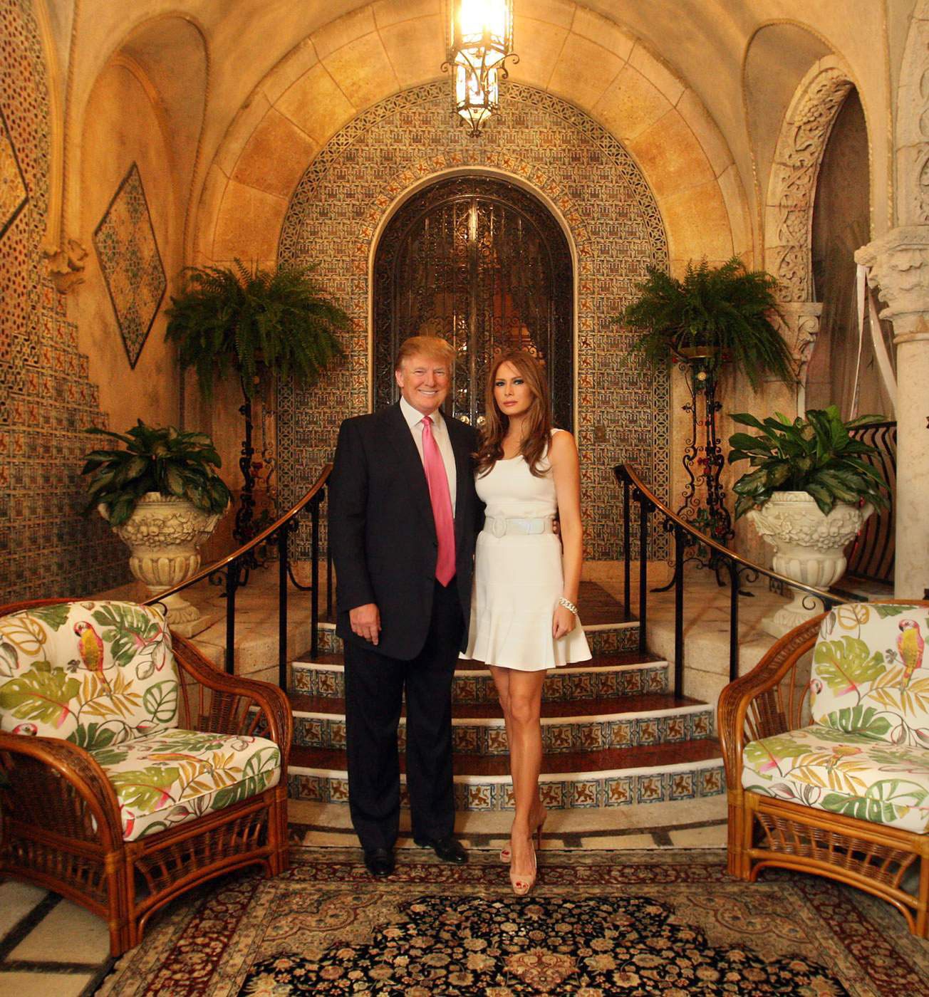 Donald Trump Melania Trump at Home Mar-a-Lago 