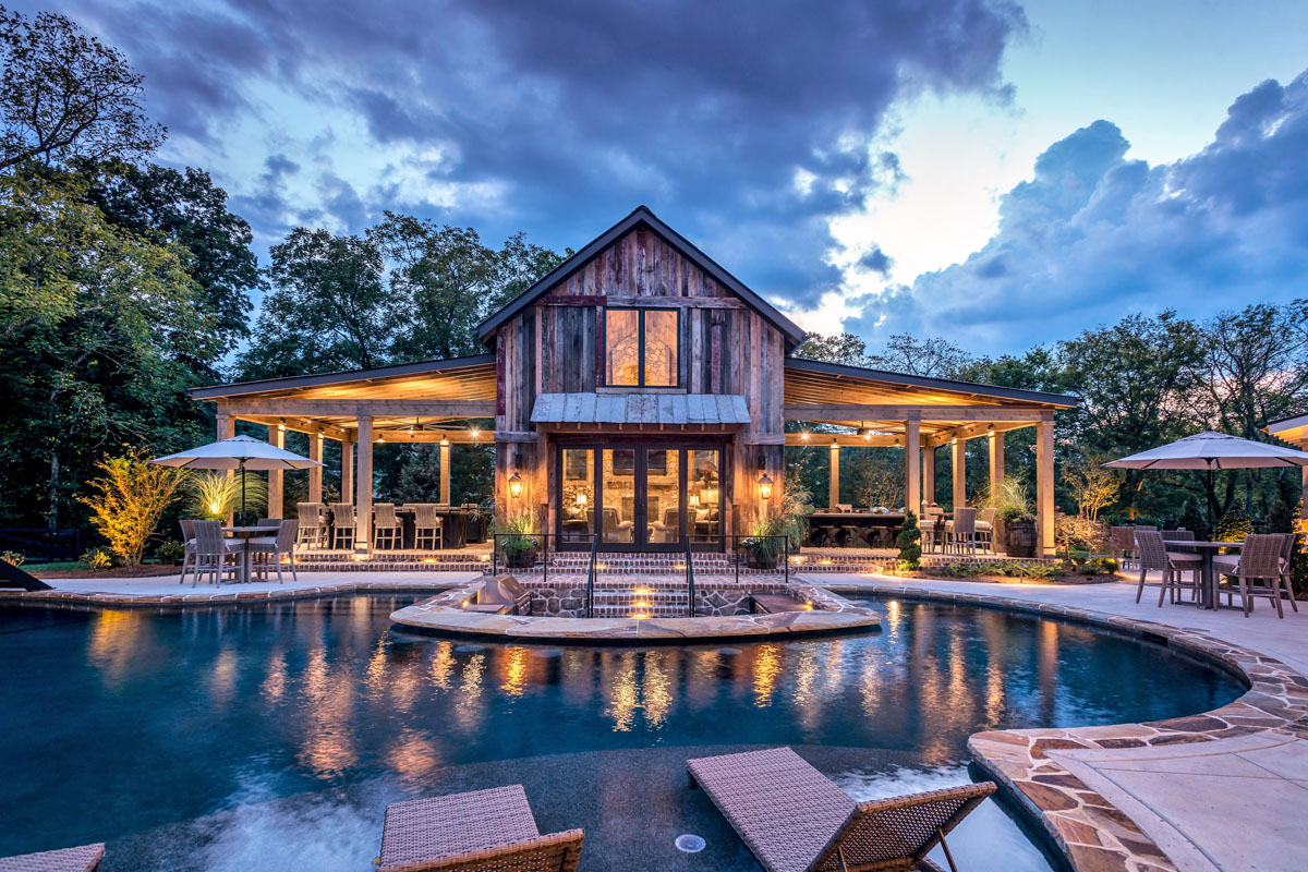 Rustic Pool House