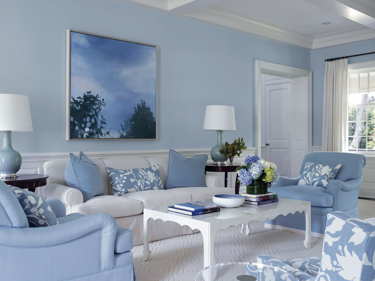 Pastel Blue Living Room
