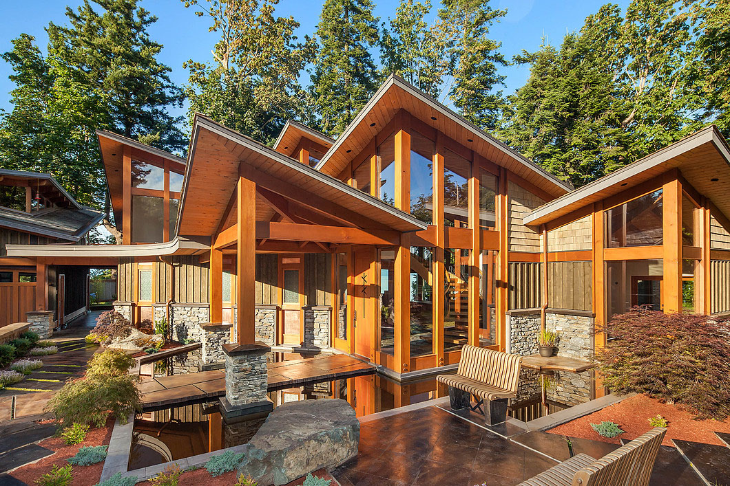 Luxury West Coast Contemporary  Timber  Frame  Oceanfront 