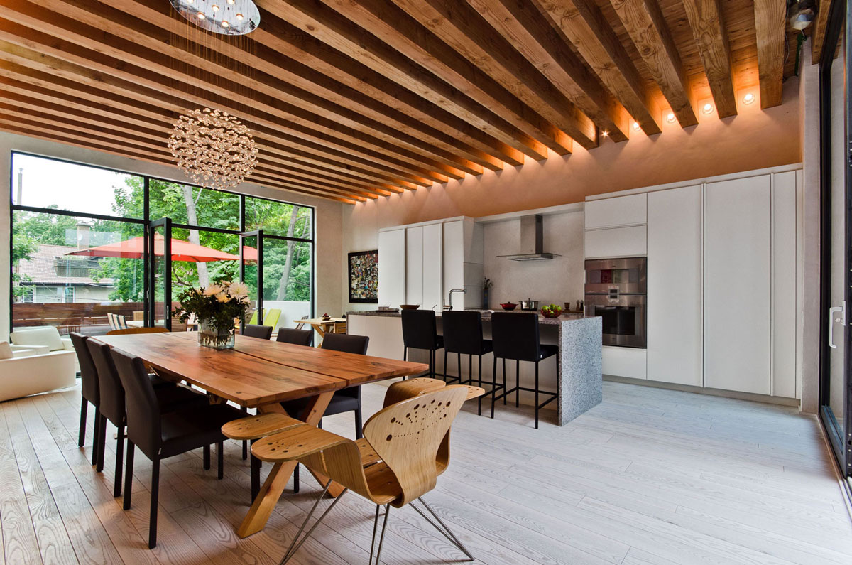 Ecological House In Montreal With Contemporary Exposed Beams | iDesignArch  | Interior Design, Architecture & Interior Decorating eMagazine