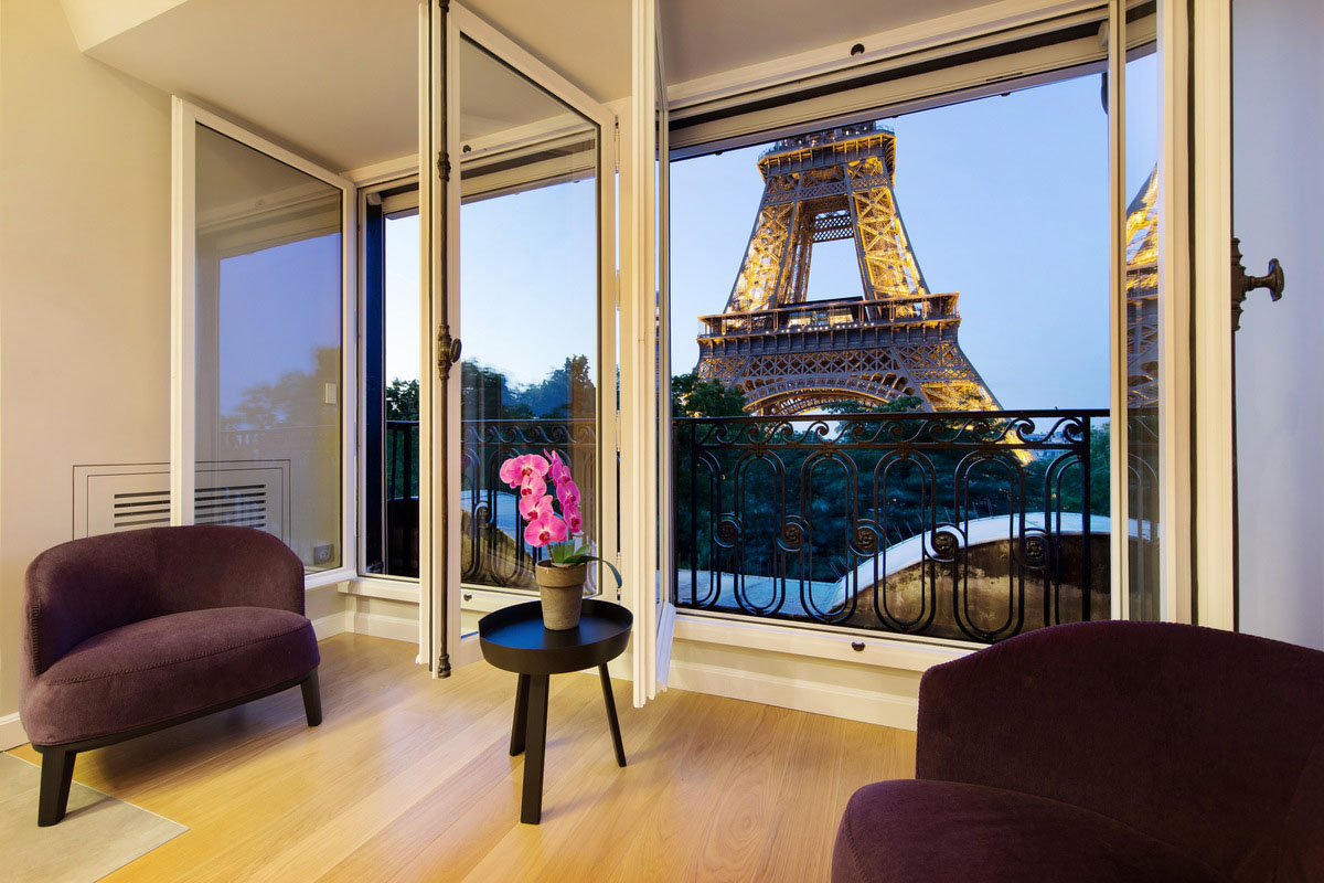 Quintessential Modern Paris Apartment with View of the