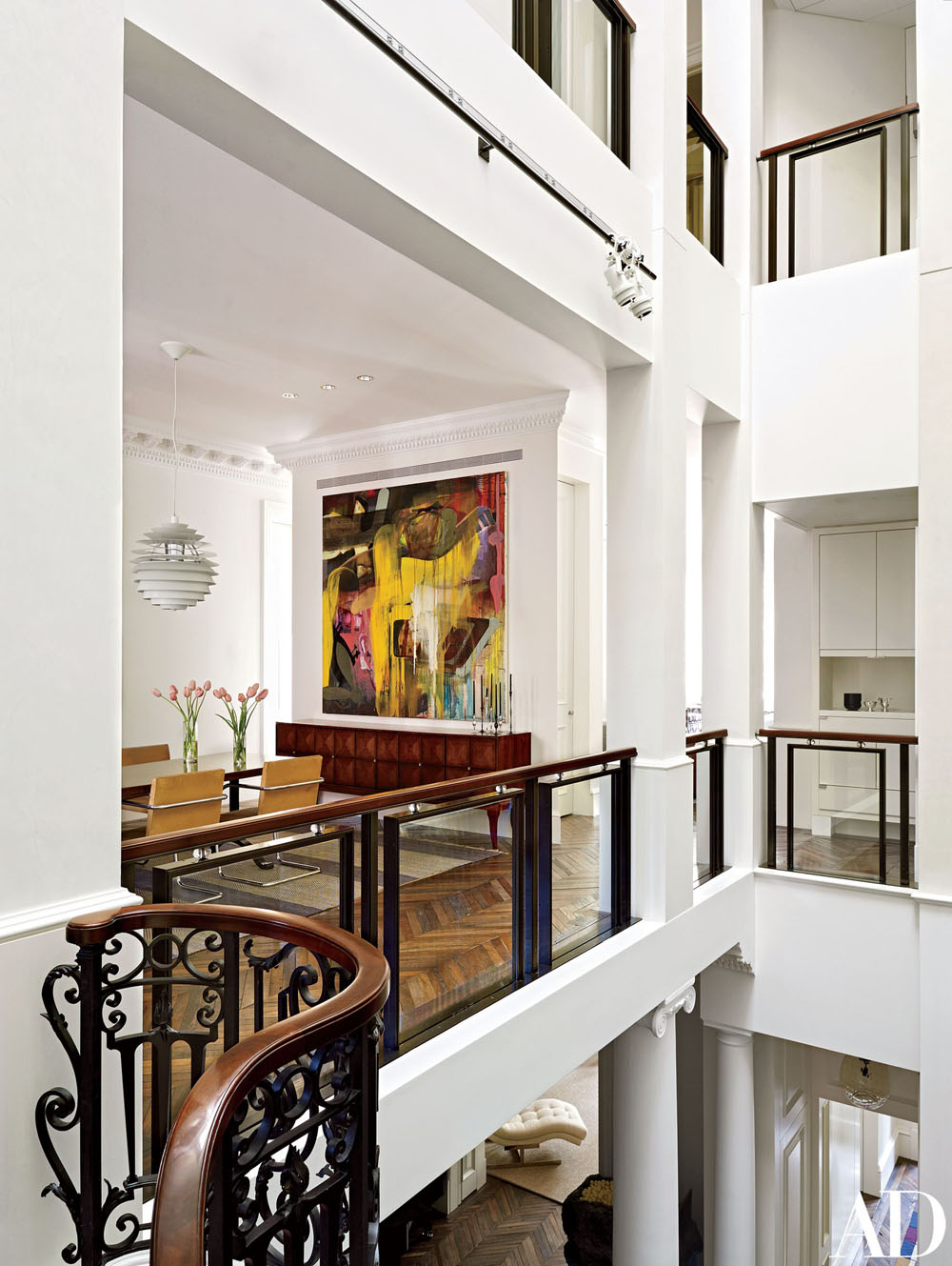 Classic Staircase with Skylit Atrium