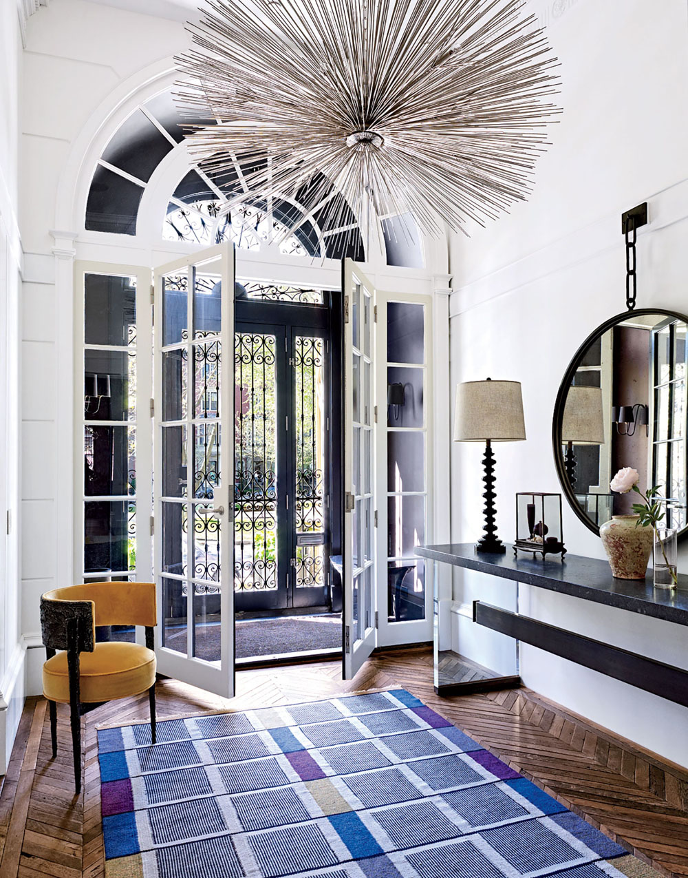 Entry Hall with Arched Door