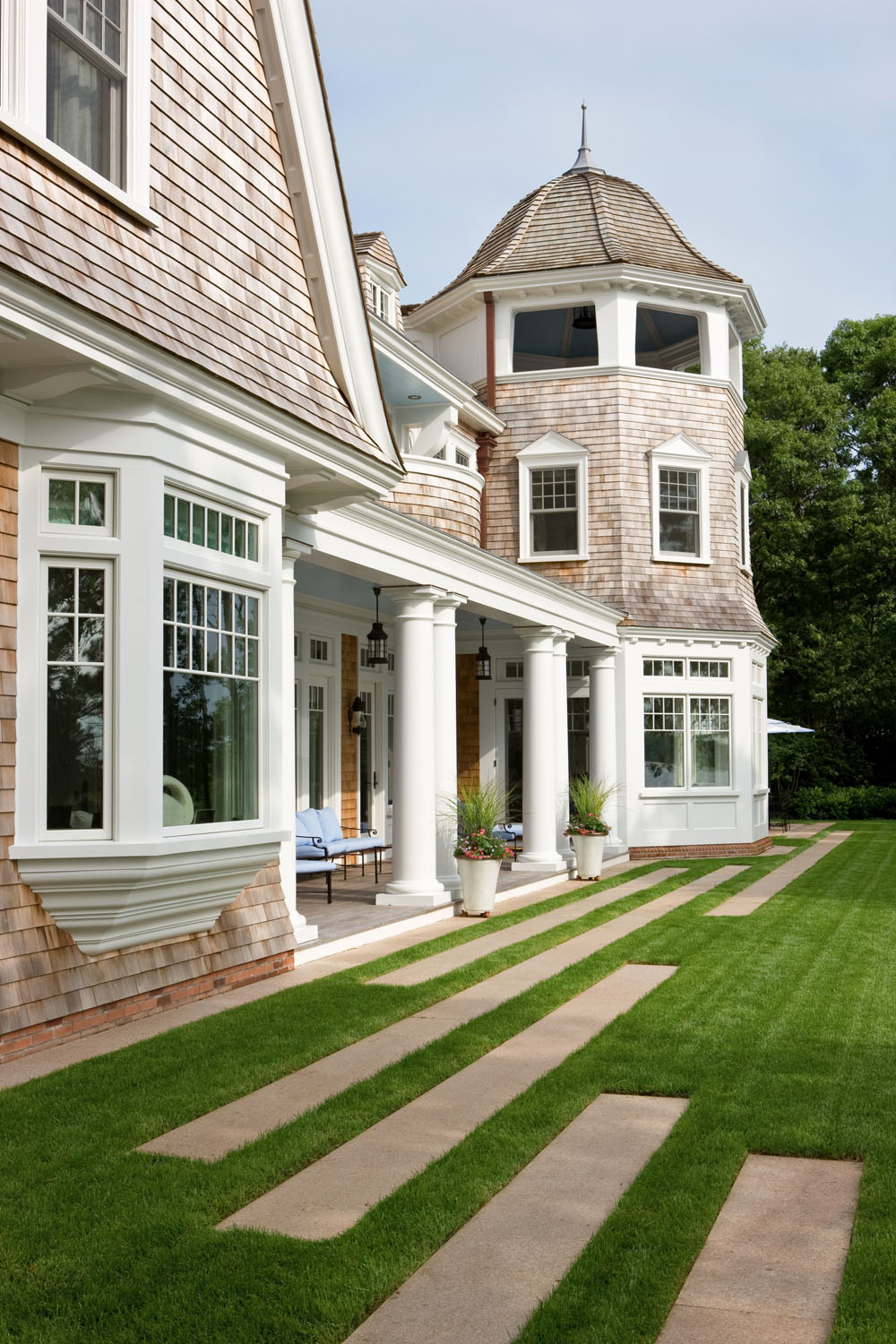 Shingle Style Luxury Beach House with Octagonal Observation Tower