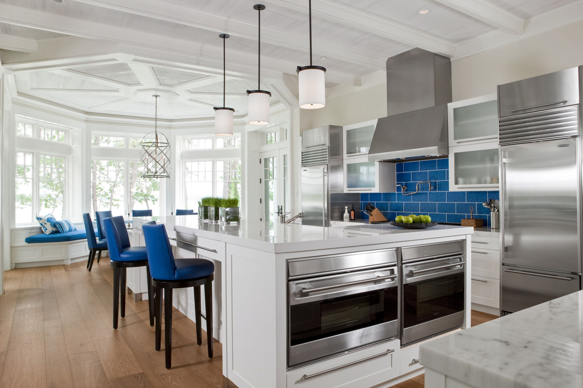 Nautical Style Kitchen with Breakfast Nook