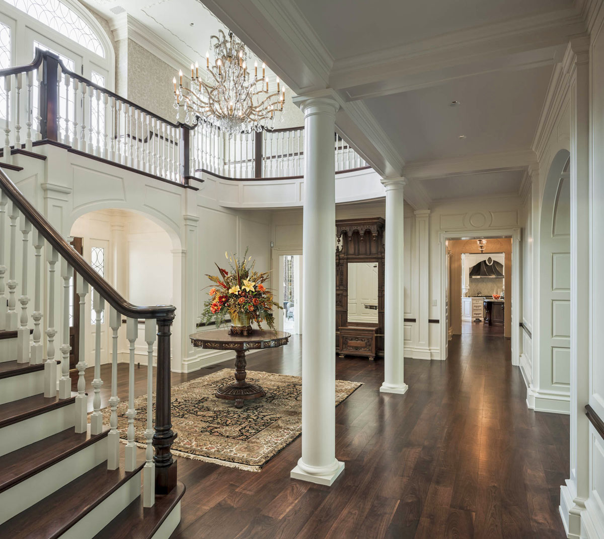 Classic Traditional Grand Foyer with Columns