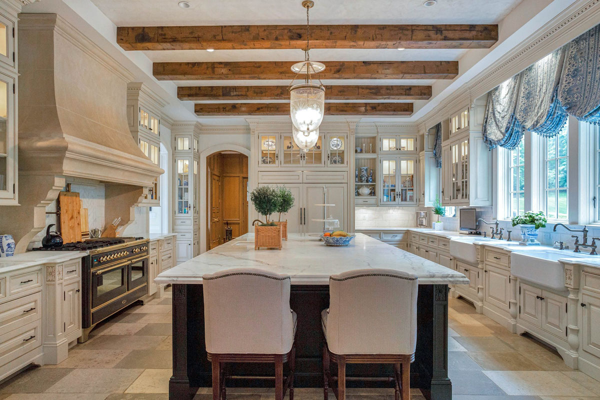 Kitchen with Wood Beams