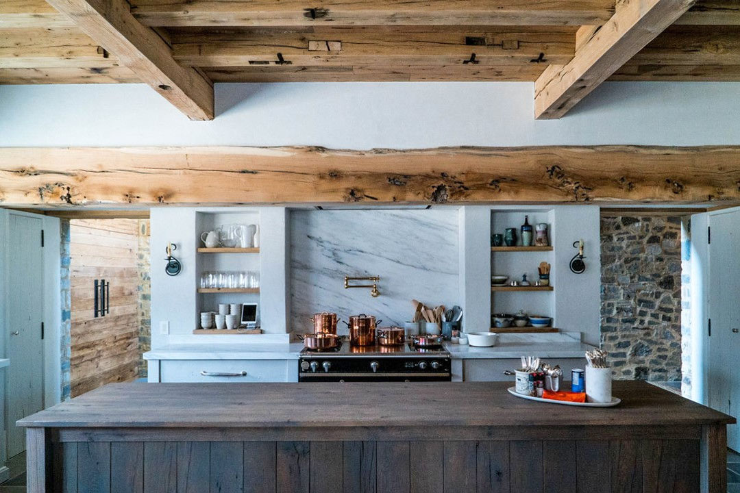 Rustic French Style Country Kitchen with Reclaimed Wood
