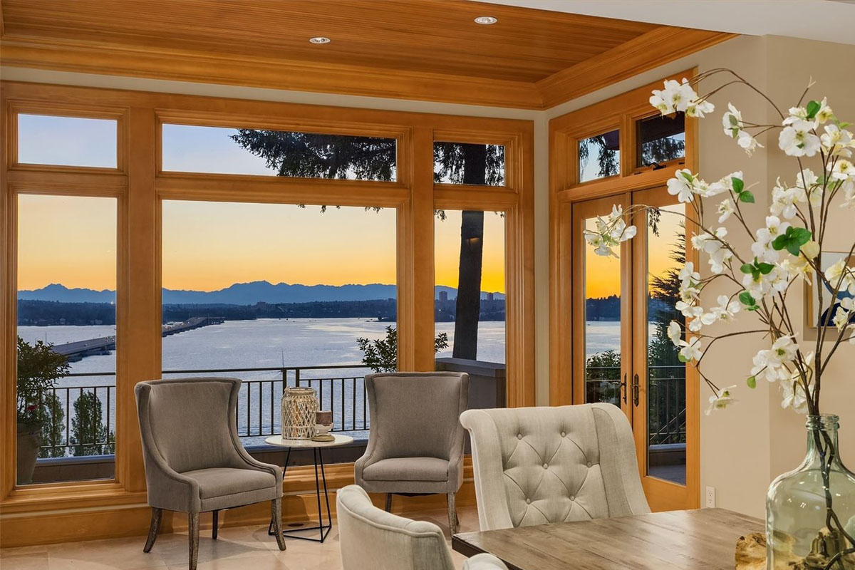 Room with View of Lake Washington and the Mountains