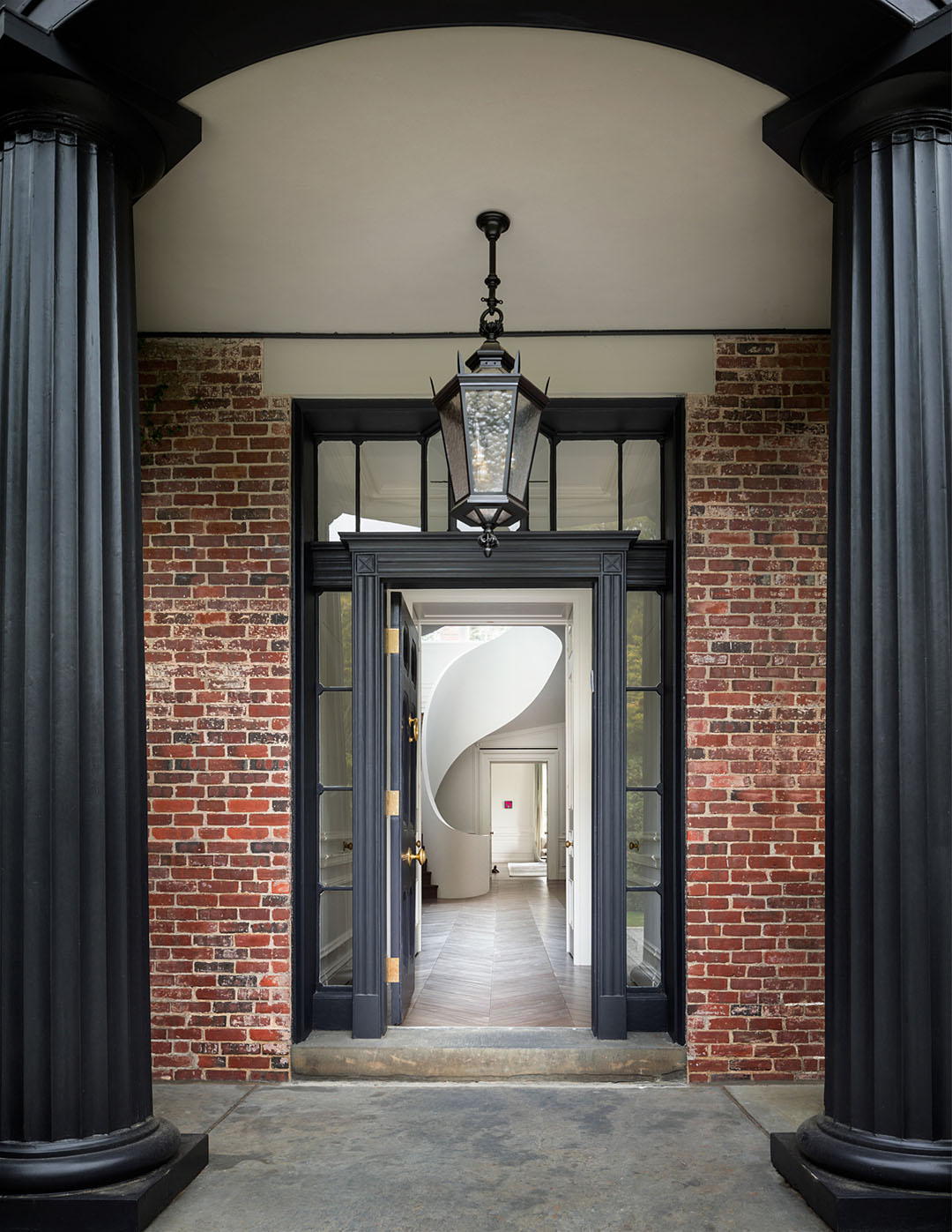 Brick Town House with Front Doric Columns