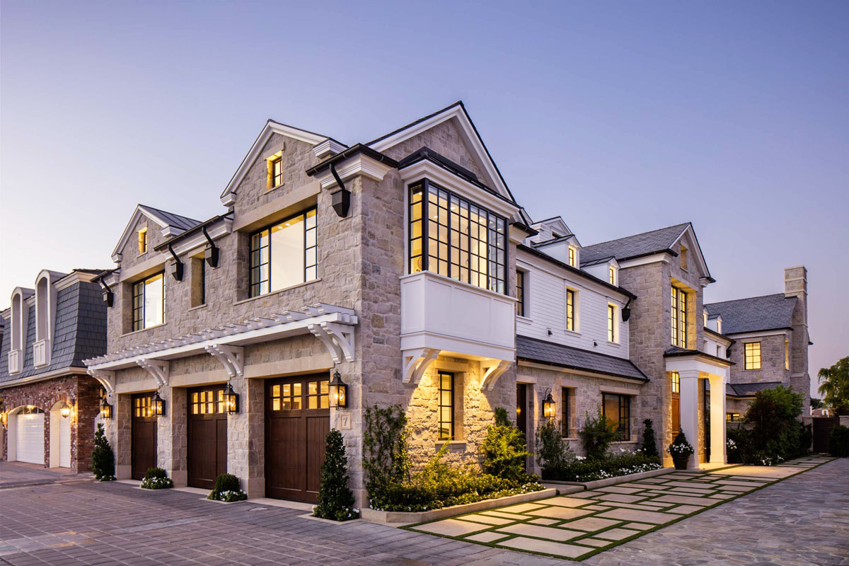 Timeless Transitional Stone House
