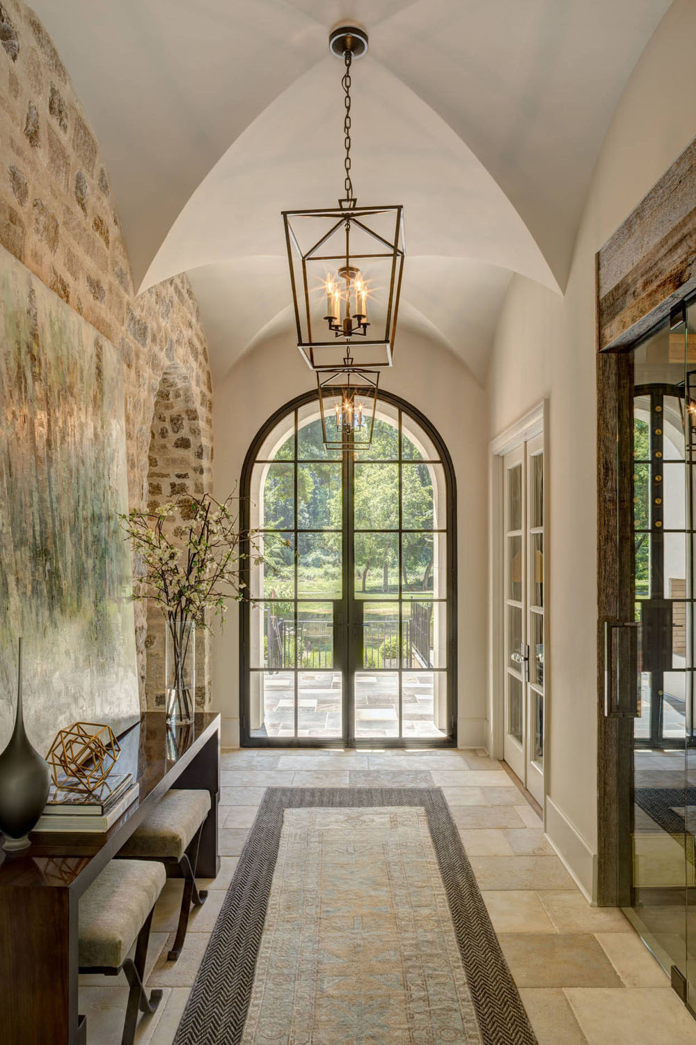 Arched Steel French Doors