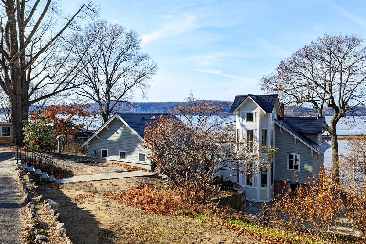 Bungalow Cottage with Stair Tower above the Hudson River