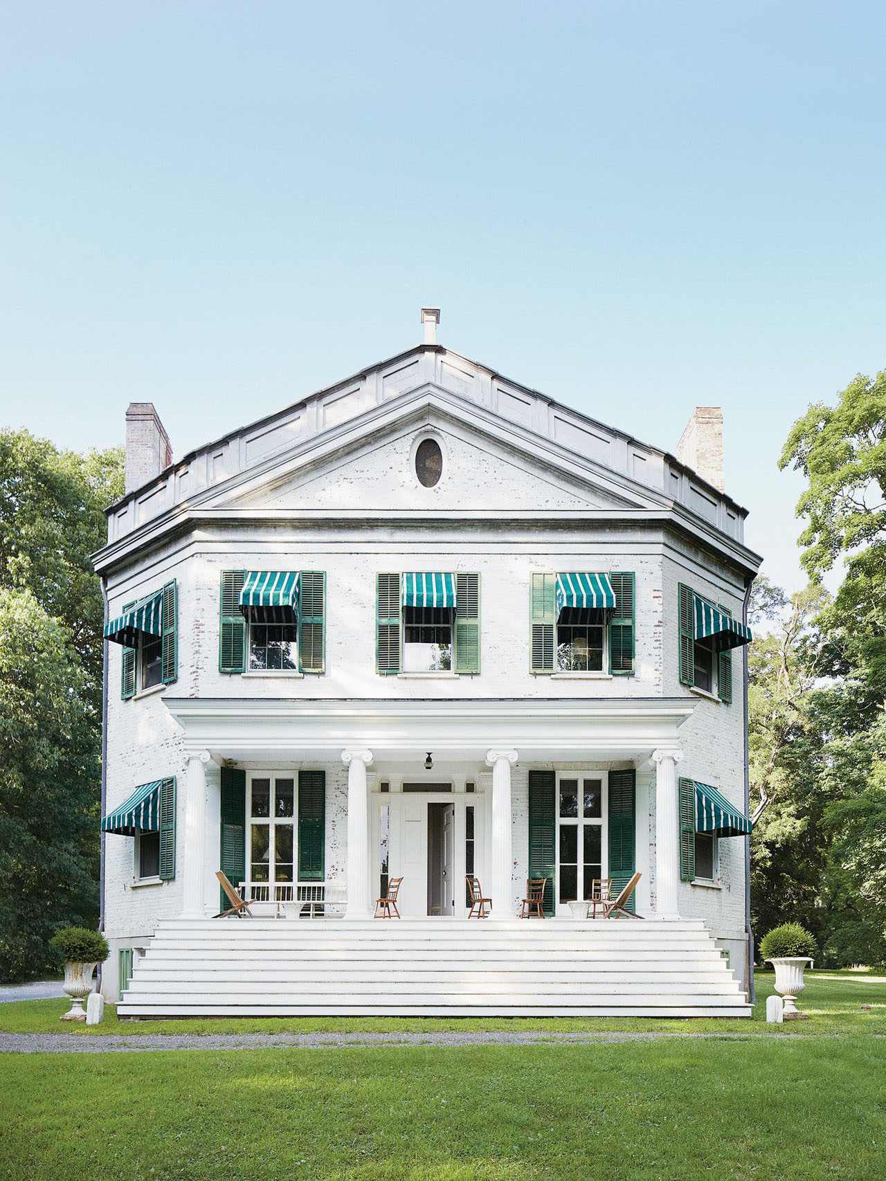 Hudson Valley House with Greek Revival Front Porch