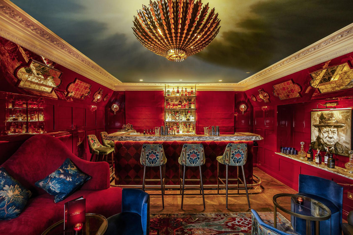 Opulent Red Velvet Bar