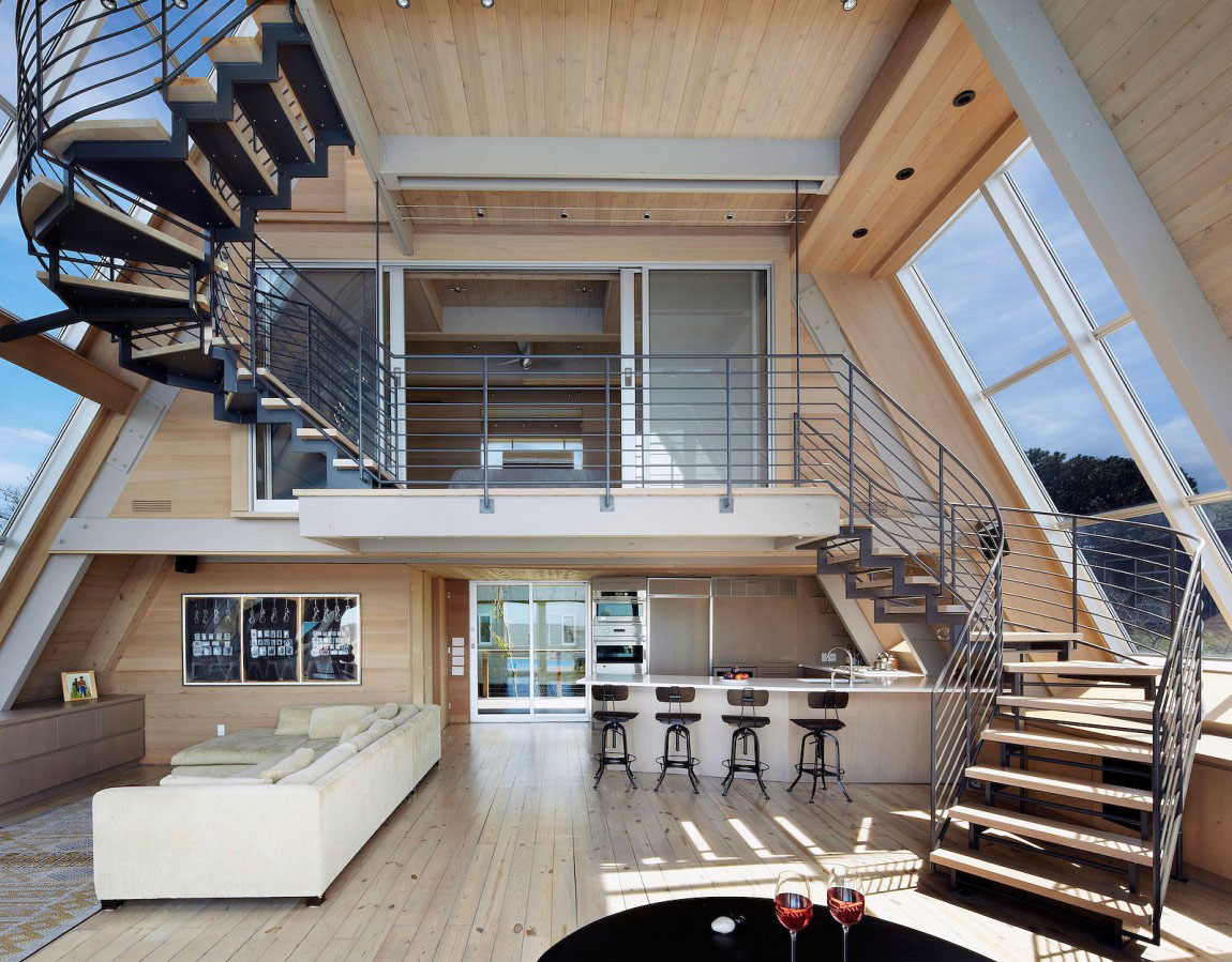 Three Storey A-Frame Vacation Beach House iDesignArch 