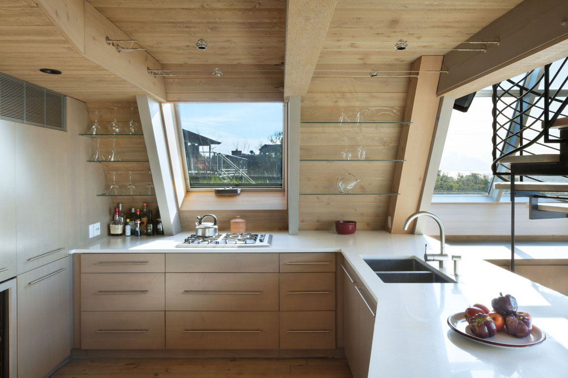 Three Storey A-Frame Vacation Beach House | iDesignArch | Interior