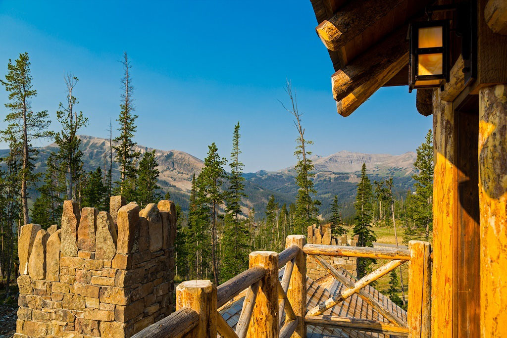 Big Sky Montana Balcony with Mountain View