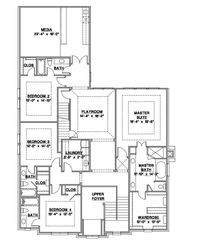 Luxury Suburban Home Floorplan