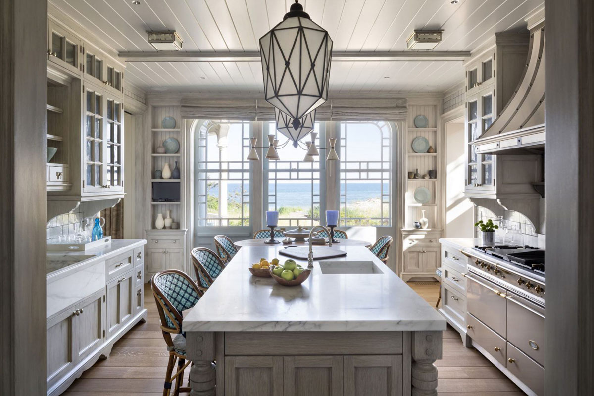 Kitchen with Beadboard Ceilings