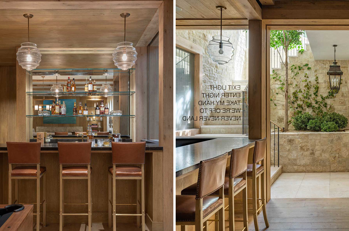 Rustic Basement Wine Room