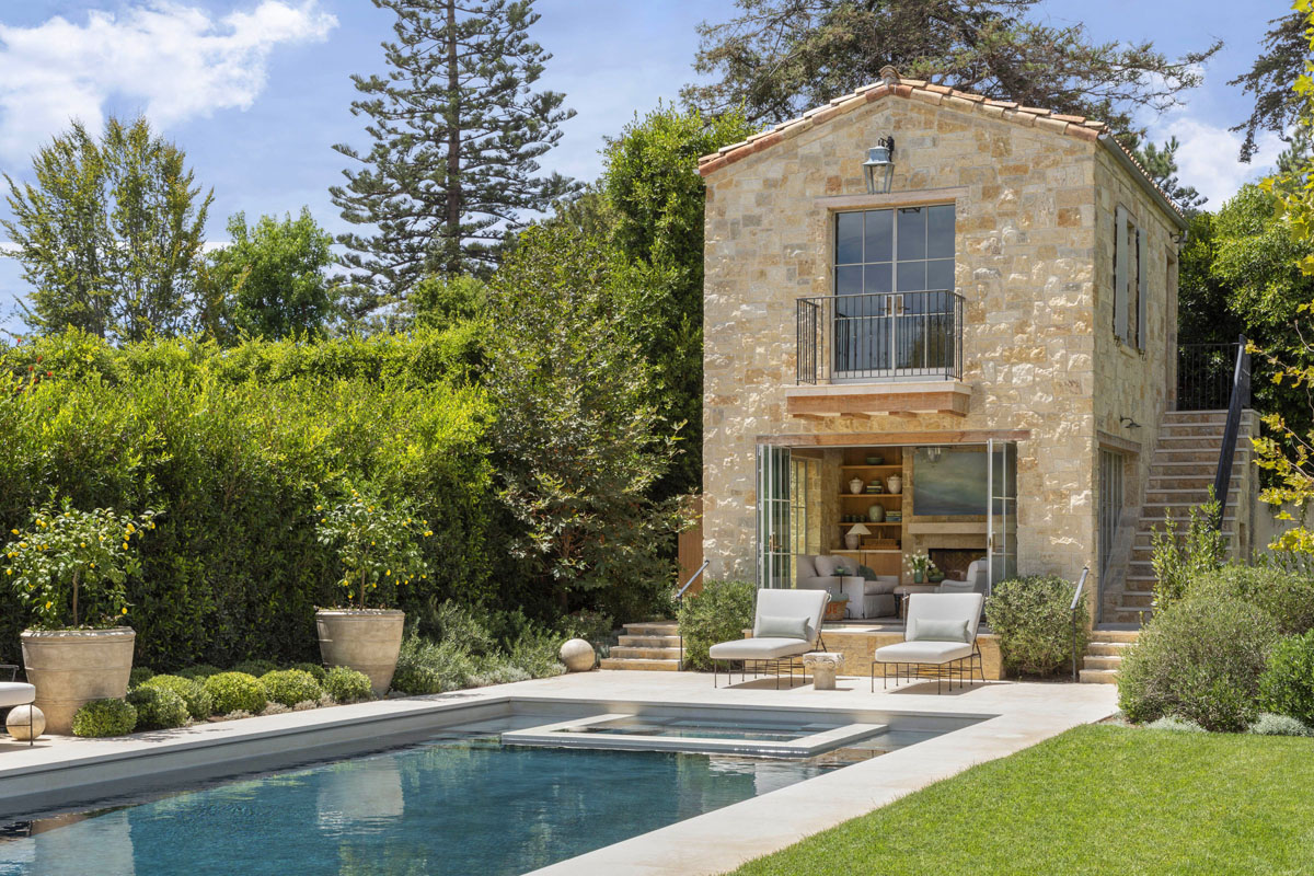 Stone Villa Pool Courtyard