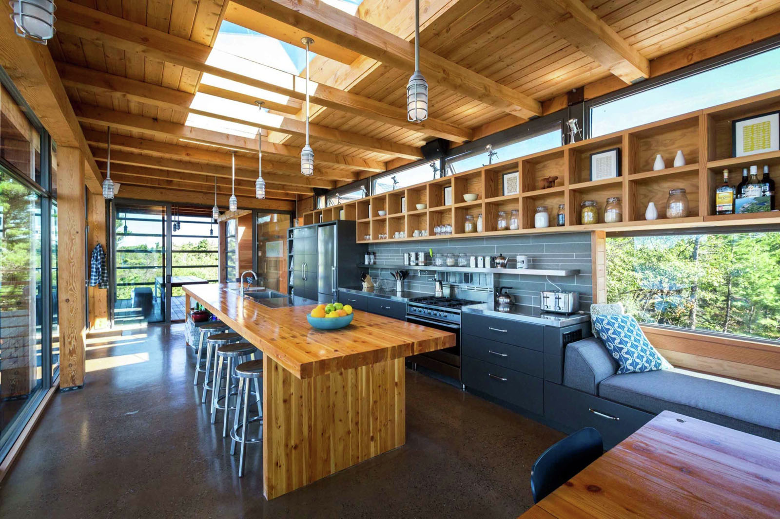 Modern Country Kitchen with Timber Island