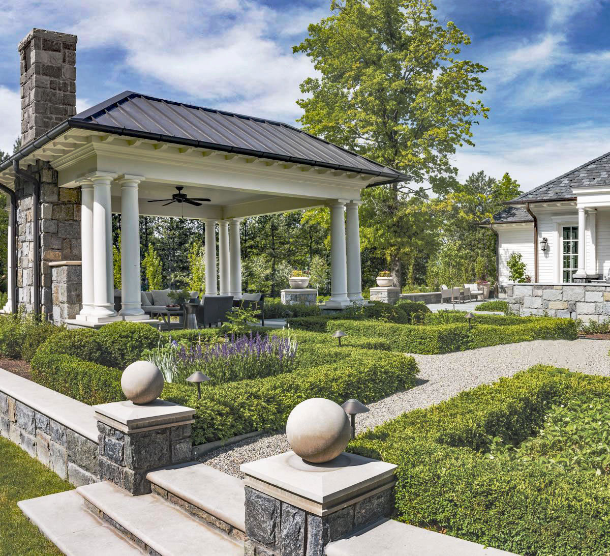 Elegant Pavilion with Columns for Alfresco Living