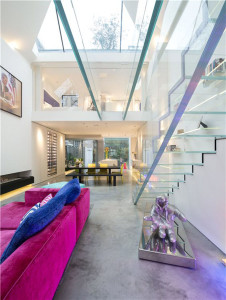 Modern Home with Glass Staircase