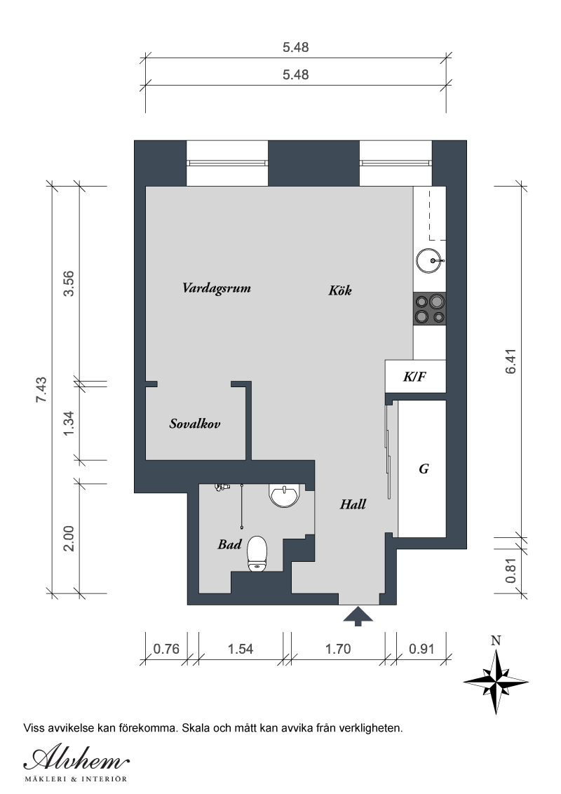 Small Studio Apartment Floor Plan