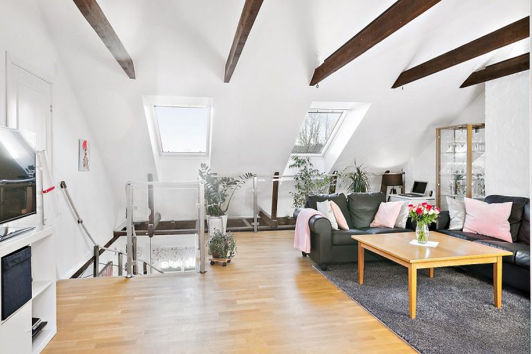 Modern Duplex Apartment in Sweden with Country Style Kitchen