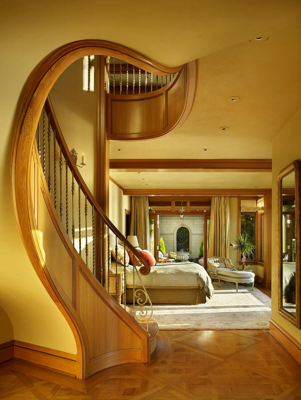 Elegant Curved Staircase