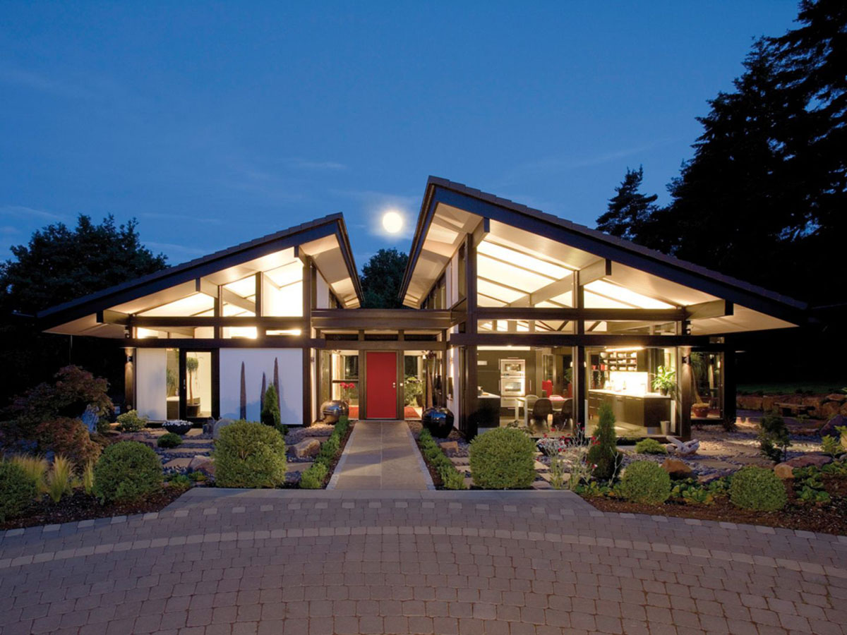 Modern Timber Framed Minimalist Bungalow  House  