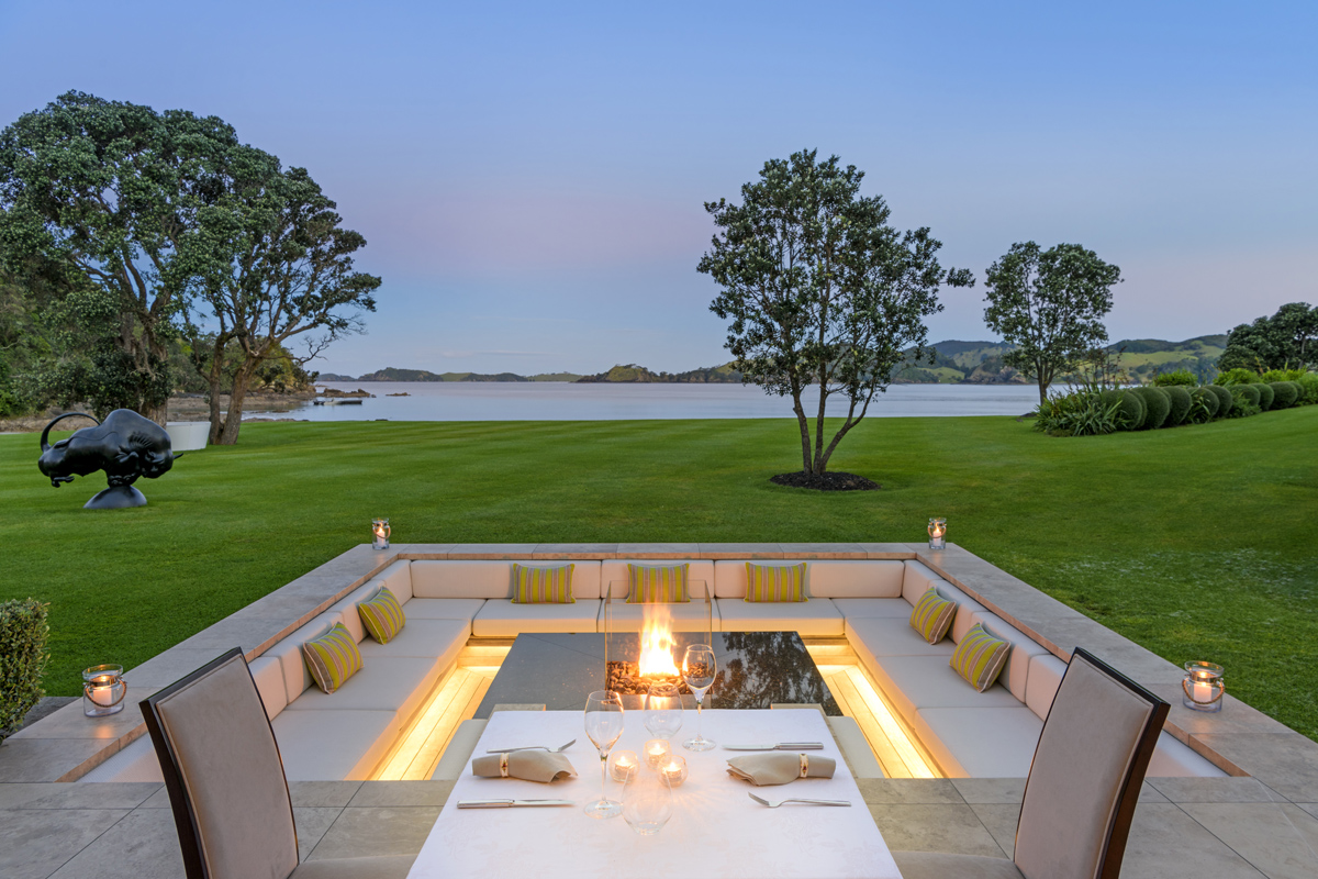 Sunken Firepit with Ocean View