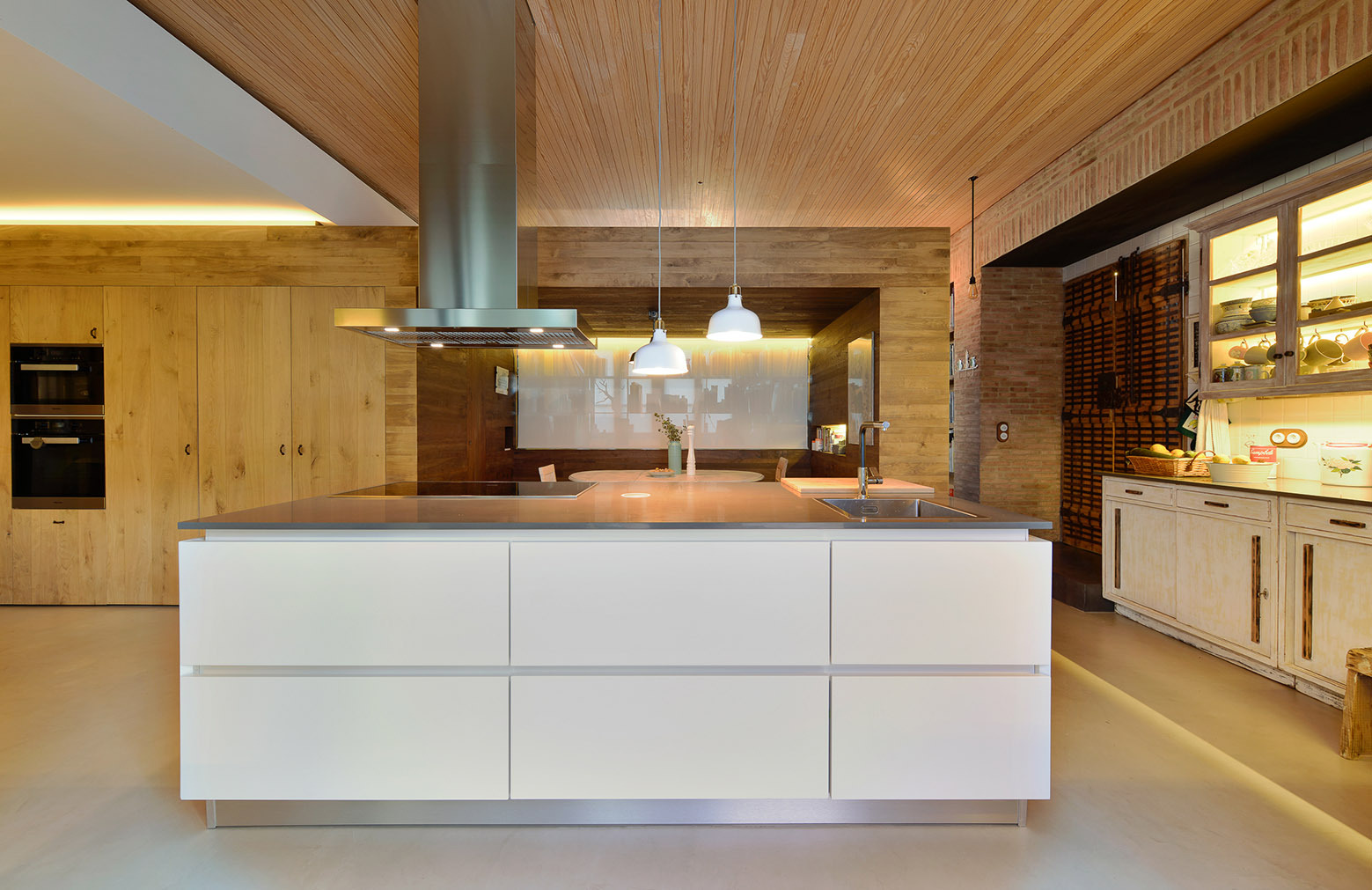 Minimalist Modern Kitchen with Wood