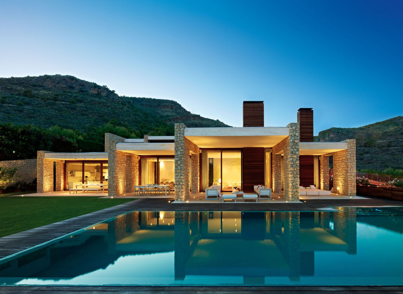 Modern Mediterranean Stone House