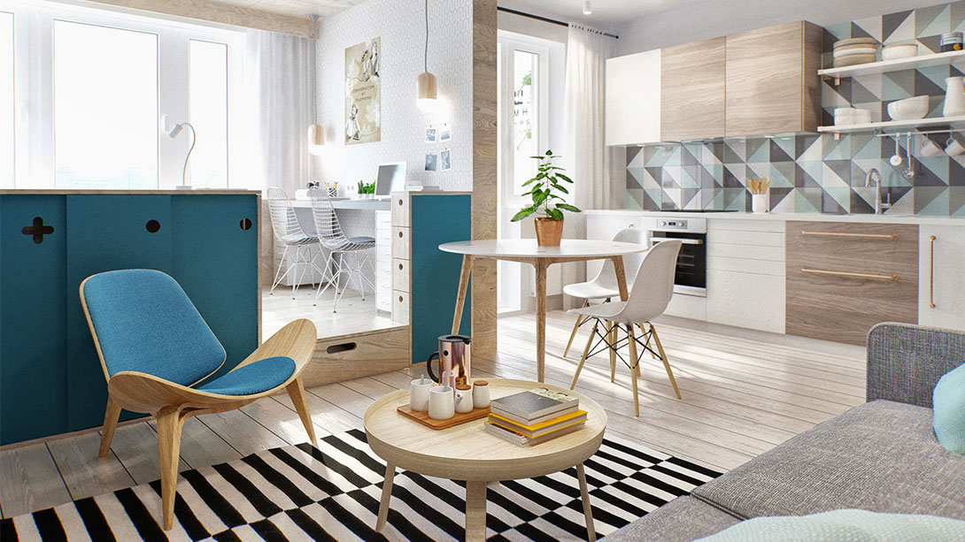 Chic Small Studio Apartment