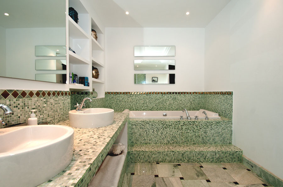 Green Mosaic Bathroom