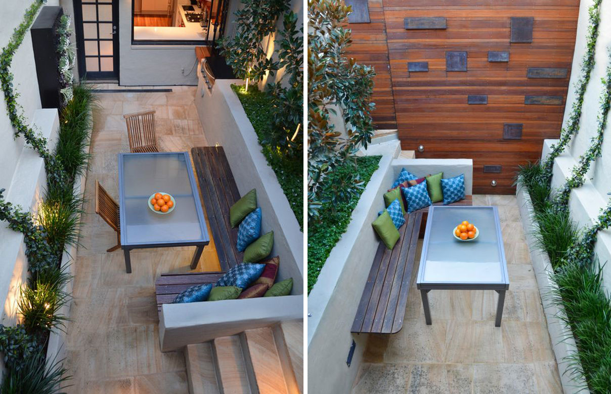 Intimate Contemporary Small Courtyard Patios 4 IDesignArch Interior 