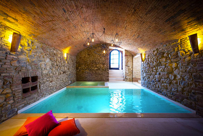 Indoor Stone Pool Spa