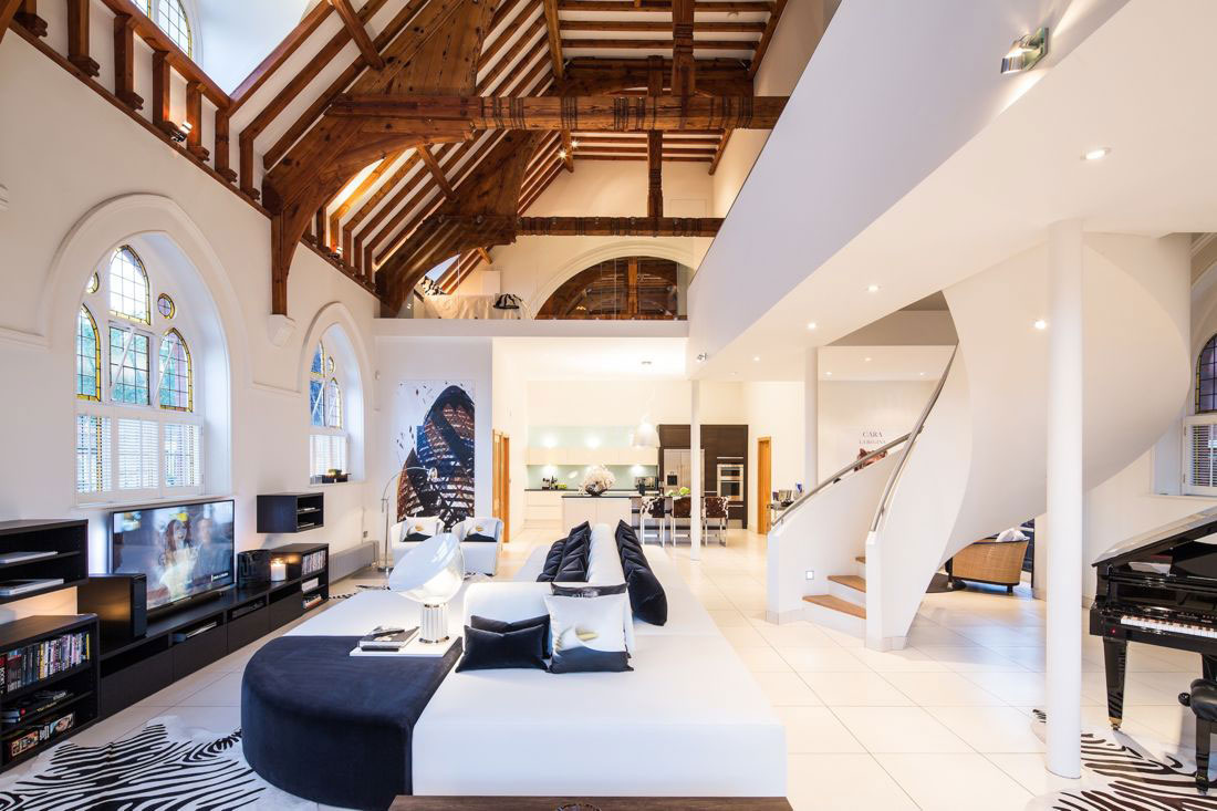 Victorian Church Transformed Into Contemporary Luxury Home