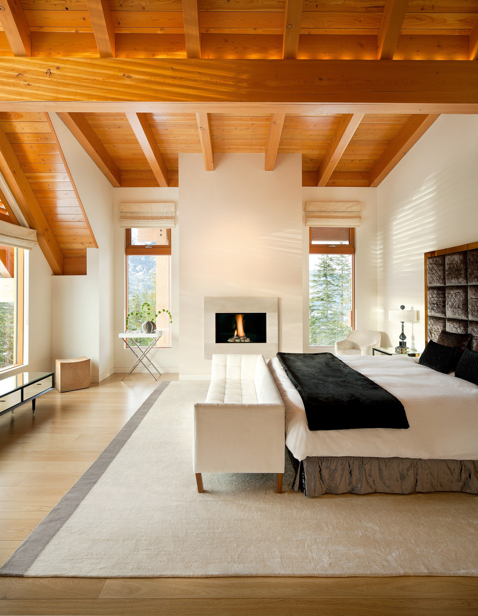 Bedroom with Timber Ceiling