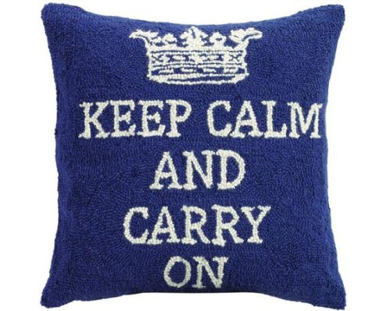 blue throw pillow