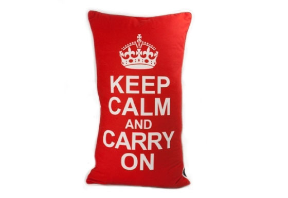 red throw pillow